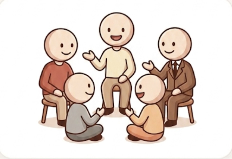 Groupe de parole animé par Yasmina EL ARKOUBI, illustration